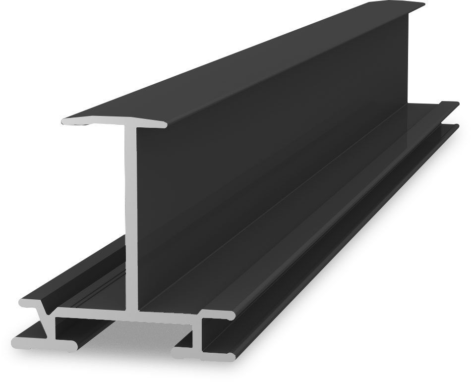 Horizontal-Einlegeschiene 35 mm / L=5.40 m Alu schwarz eloxiert